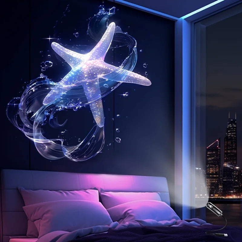 Ocean LED Projector Night Light Whale Butterfly Jellyfish