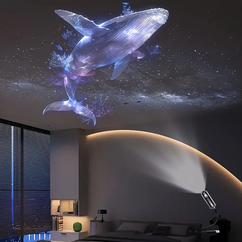 Ocean LED Projector Night Light Whale Butterfly Jellyfish