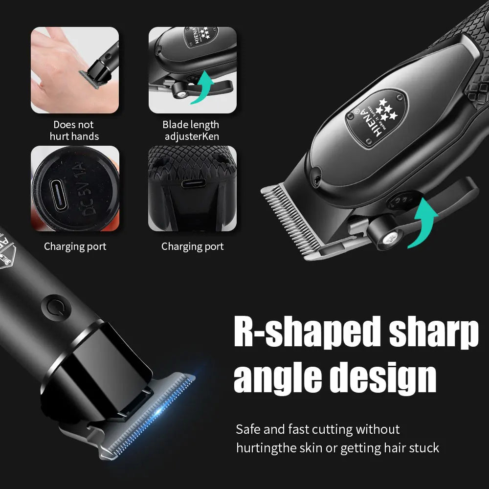 Professional Hair Clipper Kit with LCD Display Cordless