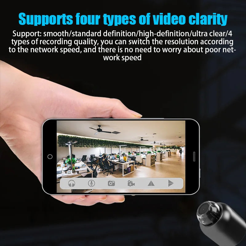 Mini WiFi Security Camera with Night Vision and Motion Detection