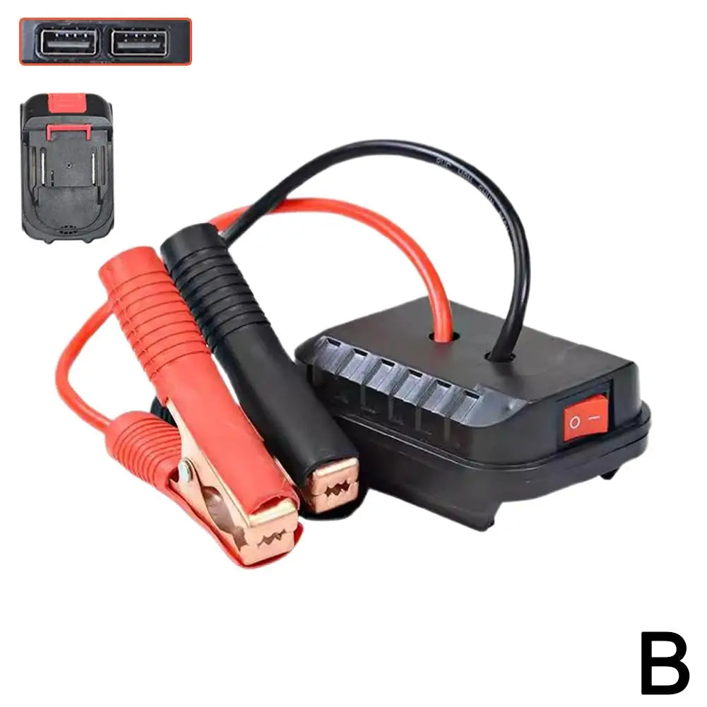 Car Jump Starter Kit with Booster Cable Adapter