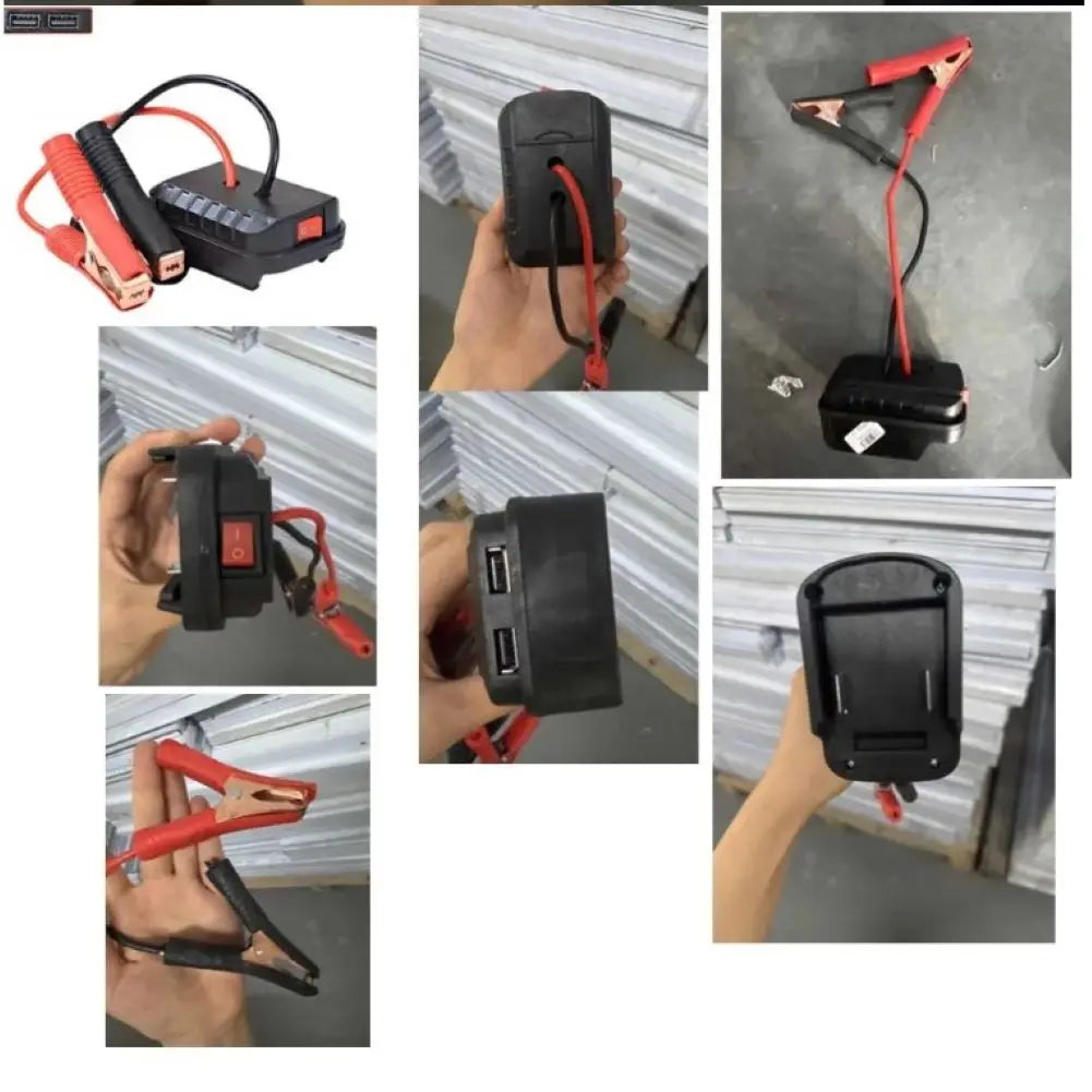 Car Jump Starter Kit with Booster Cable Adapter