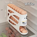 Rolling Egg Organizer for Fridge Holds 28 to 30 Eggs