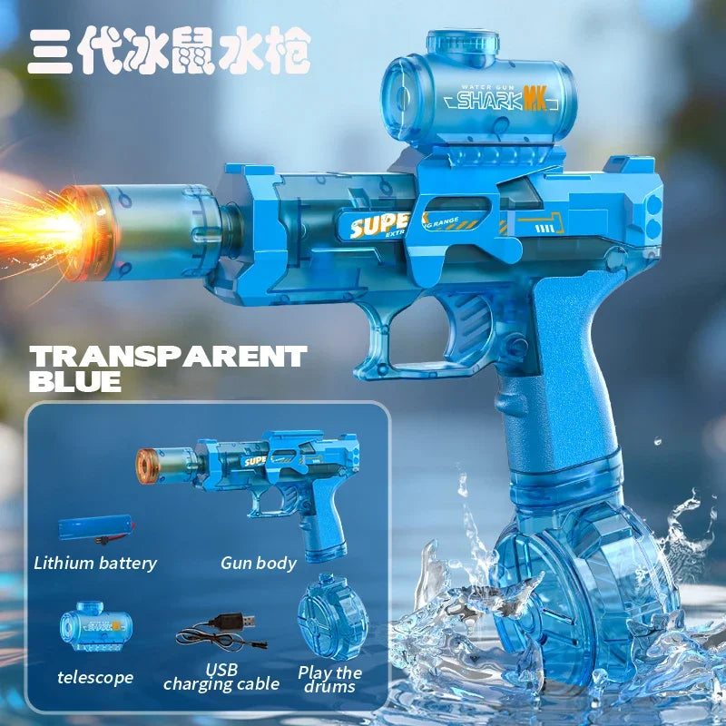 Electric Auto Water Gun with LED Lights for Summer Outdoor
