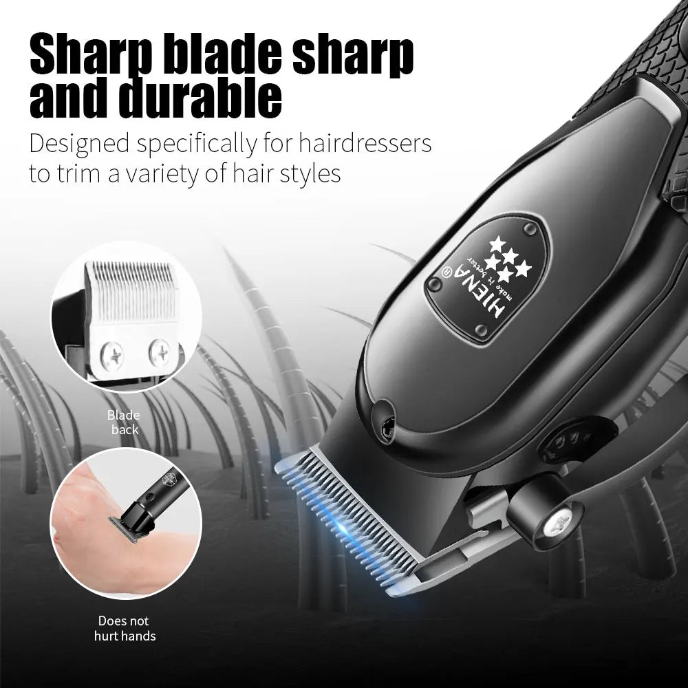 Professional Hair Clipper Kit with LCD Display Cordless