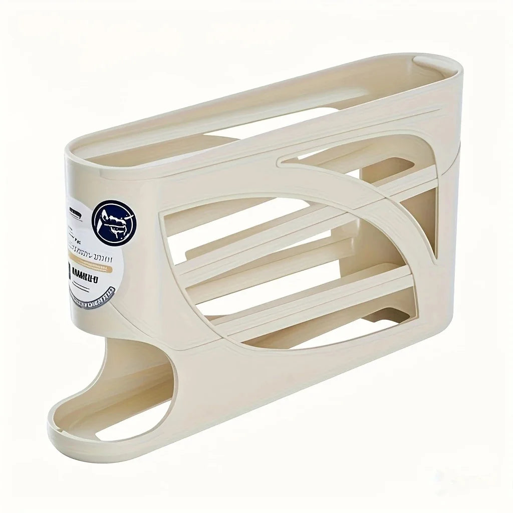 Rolling Egg Organizer for Fridge Holds 28 to 30 Eggs