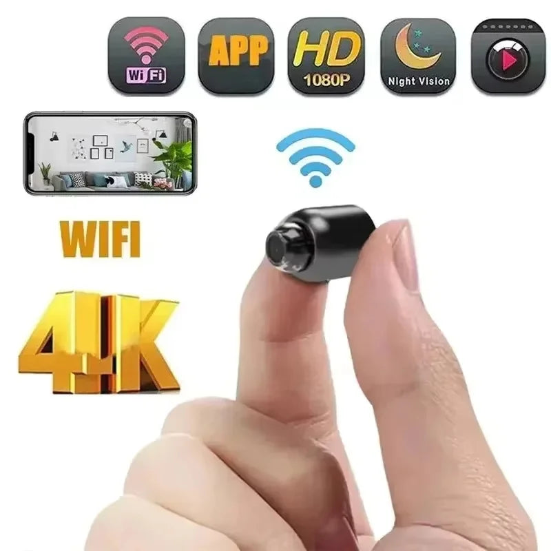 Mini WiFi Security Camera with Night Vision and Motion Detection