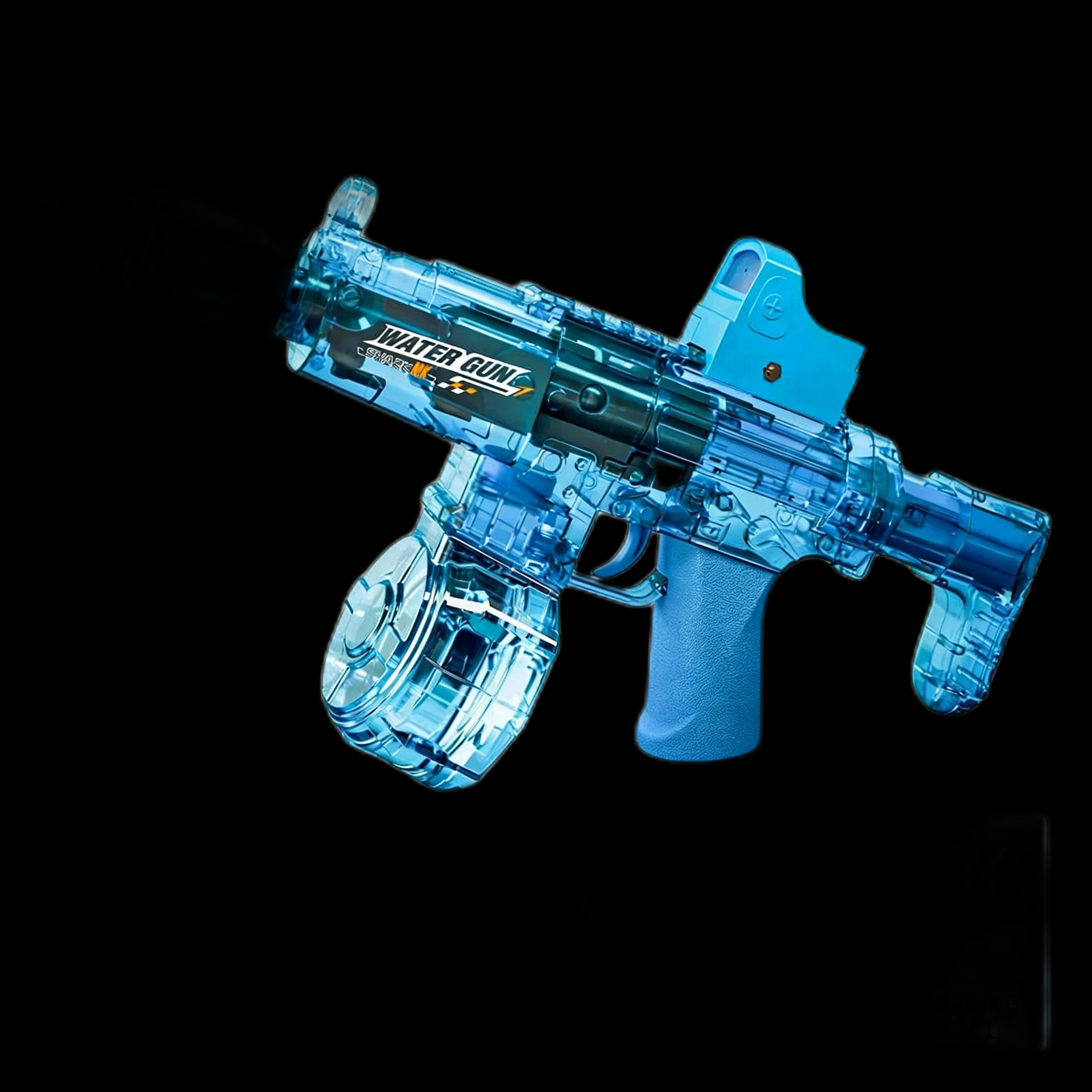 Blue a - black background