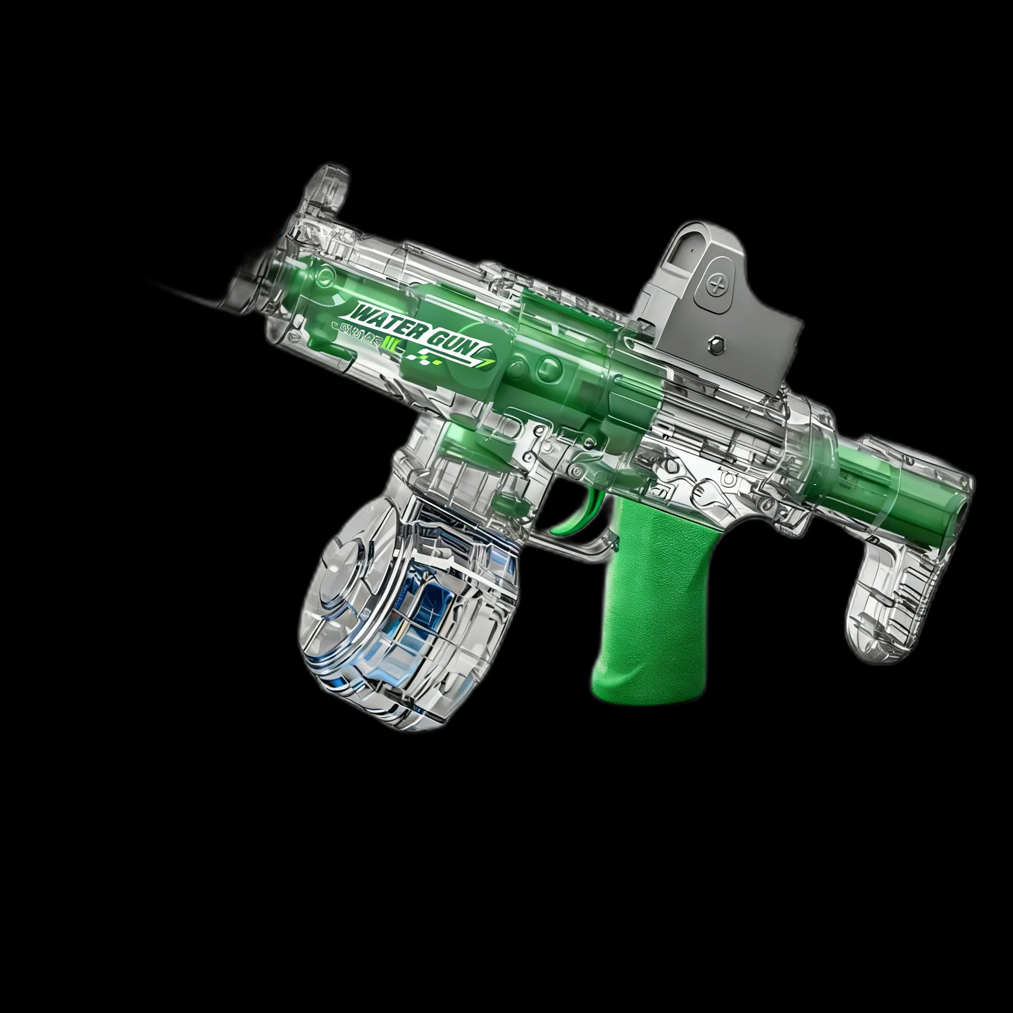 Green - black background
